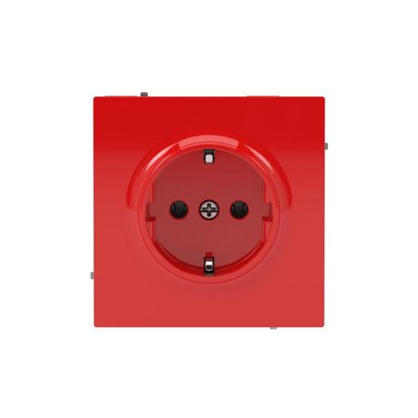 Розетка силовая KANT 2P+E без шторки красн. сатин DKC 7001033 ДКС DKC арт. 7001033