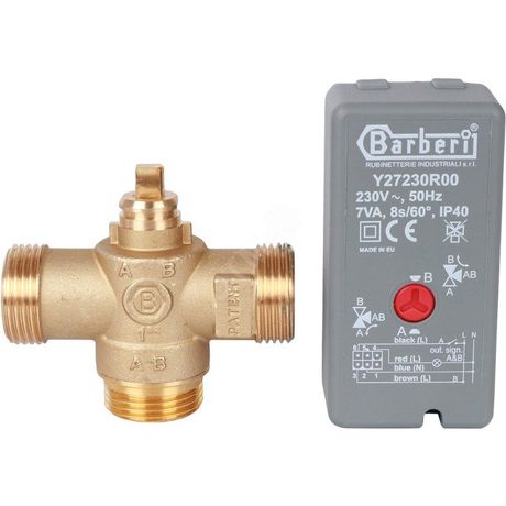 Клапан 3-ходовой зональный сервопривод 230V, с кабелем 1м НР 1' - SVM-0170-300025 STOUT RG0091NU9H0477