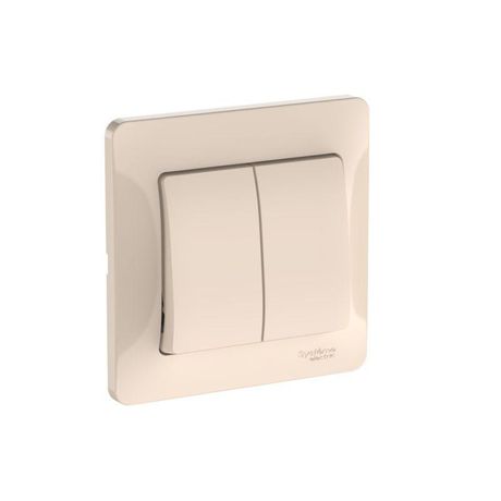 Выключатель 2-кл. Glossa (сх. 5) 10AX быстрозажим. клем. в сборе беж. SE GSL000252S APC