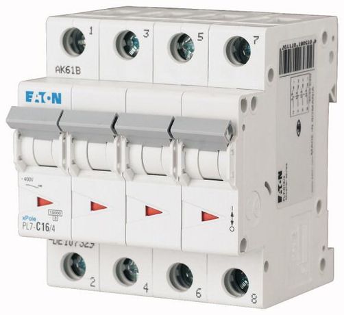 Выключатель автоматический 4п D 6А 10кА EATON 165210
