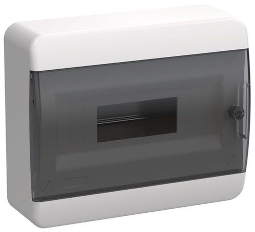 Корпус пластиковый навесной на 12 модулей ЩРН-П-12 IP41 черная прозрачная дверь TEKFOR | TF5-KP12-N-12-41-K01-K03 IEK