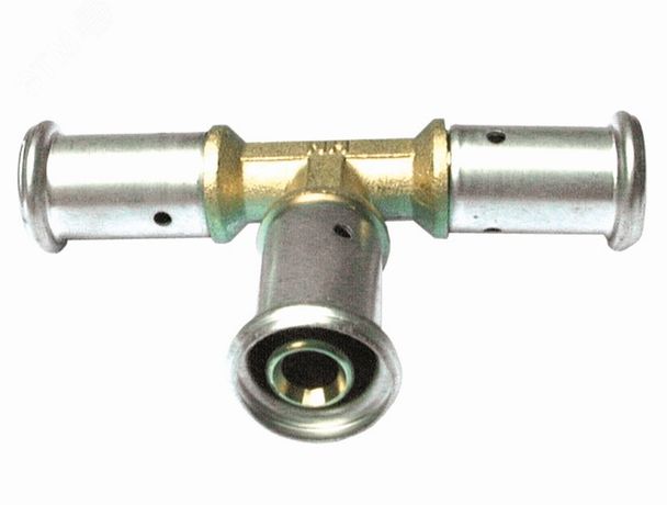 Тройник пресс 26x16x26 переходной, латунь - ЦБ-00000913 Henco 10P-261626