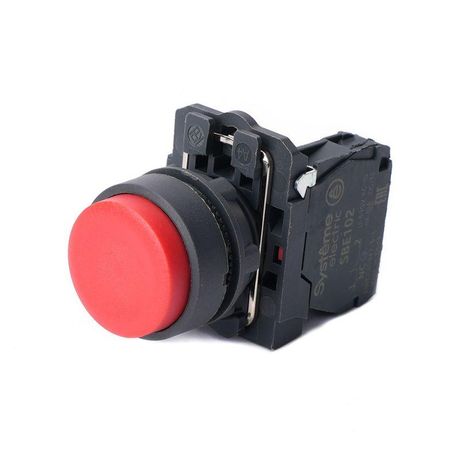 Кнопка модульная SB5 в сборе 22мм выступающая с возвратом пластик 1НО красн. SE SB5AL42 APC