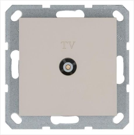 Розетка телевизионная оконечная TV Ф9.5мм механизм тауп Jasmart G6001T