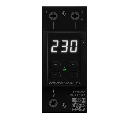 Реле напряжения Welrok D2-63 bk - 4660251140649