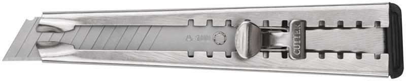 Нож технический "Техно" 18мм метал. корпус фиксатор КУРС 10171