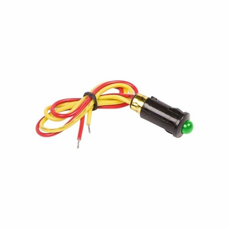 Индикатор малый d8 12В с проводом зел. LED (WL-04) Rexant 36-4712 MEET