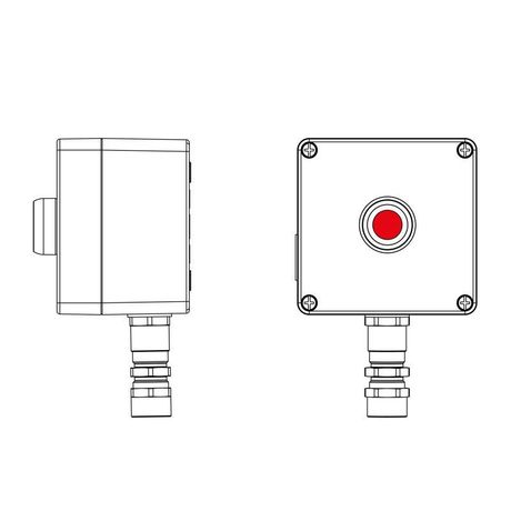 Взрывозащищенный пост управления из алюминия CPE-A-12-(1xP1G(11))-1xKA2MHK(C)1Ex d e IIC Т5 Gb / Ex tb IIIC T95°C Db IP66 | 2201.121.22.11G DKC ДКС