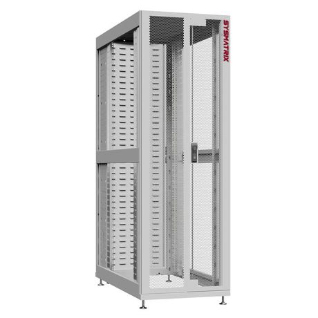 Шкаф серверный 24U 600х1070 передняя дверь: двустворчатая перфорированная IP20. задняя протект IP41. боковые панели: без. цвет: серый RAL7035 - NS 6124.7460 SYSMATRIX