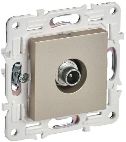 Розетка телевизионная проходная TV SKANDY SK-A17Sh шампань IEK SK-A10-P-K37