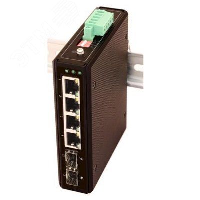 Коммутатор неуправляемый промышленный 6 портов RJ45/SFP 10 100 1000 Мб/с PoE 240Вт - 00-00014245 OSNOVO SW-80402-I(port 60W,240W) OSNOVO арт. 14245