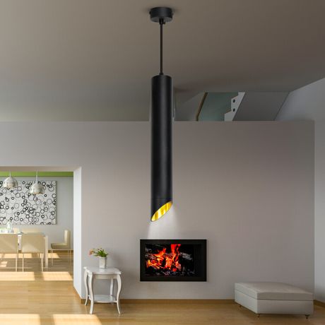 Светильник подвесной (подвес) PL 17 BK MR16/GU10, черный, потолочный, цилиндр | Б0055579 ЭРА