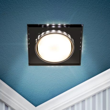 Встраиваемый светильник со светодиодной подсветкой DK LD50 BK GX53 черный - Б0057473 ЭРА