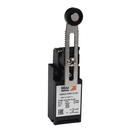 Выключатель концевой OptiLiS D4N-412M рычаг регулируемый с роликом металлическим EN 50047 XCKN2146P20 | 365308 КЭАЗ