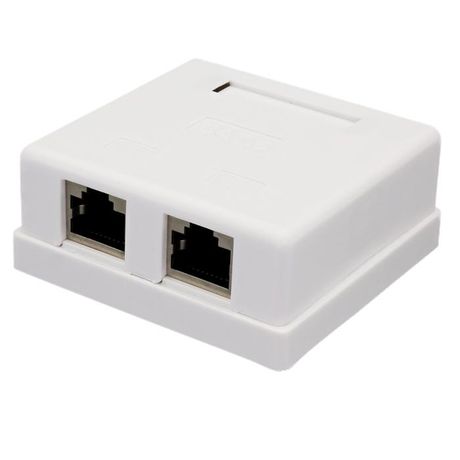 Компьютерная розетка 8P8C (RJ-45), FTP, 6, 2 порта | 10-0353 SUPRLAN Net.on