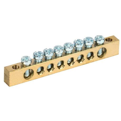 Шина PEN ''земля-ноль'' 6х9 мм 8х2 (8 группхкрепеж по краям), REXANT - 11-2366 MEET