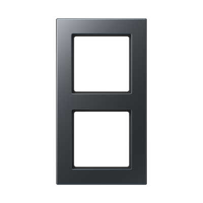 Рамка 2-я для горизонтальной/вертикальной установки Серия- A550 Материал- термопласт. Цвет- матовый антрацит - A5582BFANM JUNG