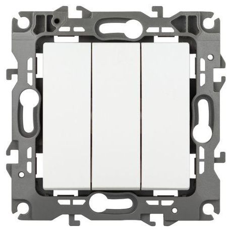 Выключатель Серия 12 12-1107-01М тройной, 10АХ-250В, белый матовый - Б0065680 ЭРА