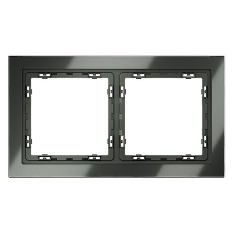 Рамка 2-м S70 стеклян. титан Voltum VLS110206 Voltum арт. VLS110206