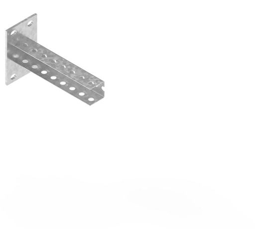 Консоль с опорой 40х40 L200 s: 3 П-образная горячий цинк - Н3115220231 СОЭМИ