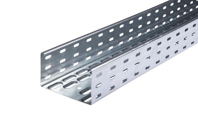 Лоток листовой кабельный LKS 815 FT RU, 85х150х3000 мм, S=0,7 перфорированный, сталь, горячее оцинкование - 6837591 OBO Bettermann
