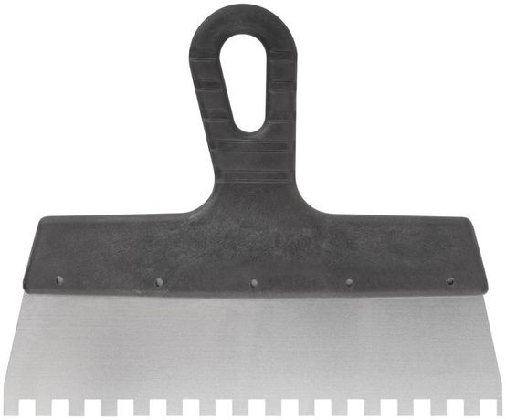 Шпатель фасадный зубчатый 250мм/зуб 8мм нерж. КУРС 06608