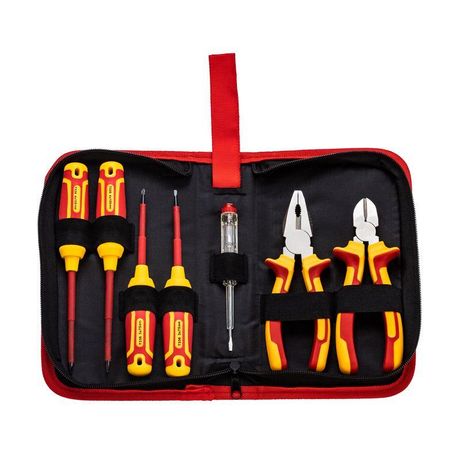 Набор диэлектрического инструмента RI-01, 7 предметов, до 1000 В, тканевый пенал | 12-4691-3 Rexant MEET