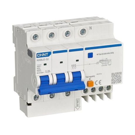 Выключатель автоматический дифференциального тока NXBLE-32 3P+N C16 30mA тип AC 6kA (R) | 819512 CHINT