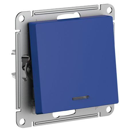 Переключатель 1-кл. AtlasDesign (сх. 6а) 10AX с подсветкой механизм аквамарин SE ATN001163 APC