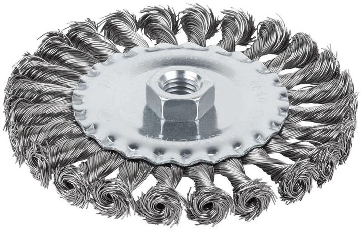 Щетка для УШМ М14 тип "Плоская" крученая проволока 0.5мм 125мм блист. Profi Cutop 82-909 РОС