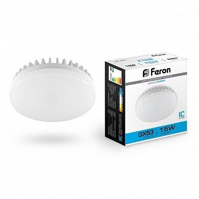 Лампа светодиодная LB-454 (15W) 230V GX53 6400K, для натяжных потолков | 25869 FERON