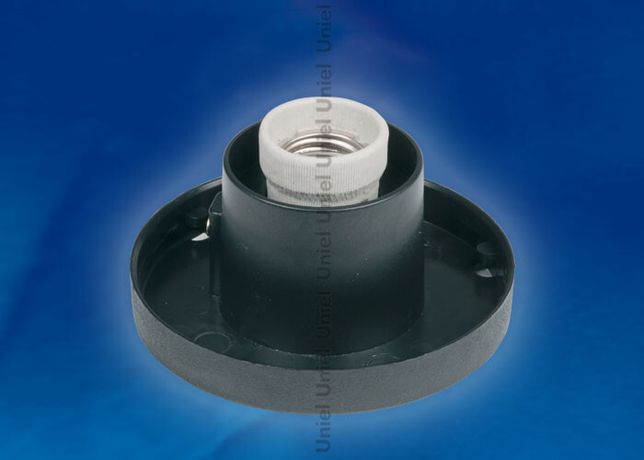 Основание для садово-парковых светильников. Тип соединения с рассеивателем - посадочный. Встроенный патрон Е27. Материал пластик. Цвет черный. Упаковка картон.UFP-А02BE BLACK 08103 Uniel