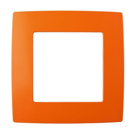 Рамка для розеток и выключателей 1 пост оранжевый пластик ЭРА 12 12-5001-22 - Б0019387