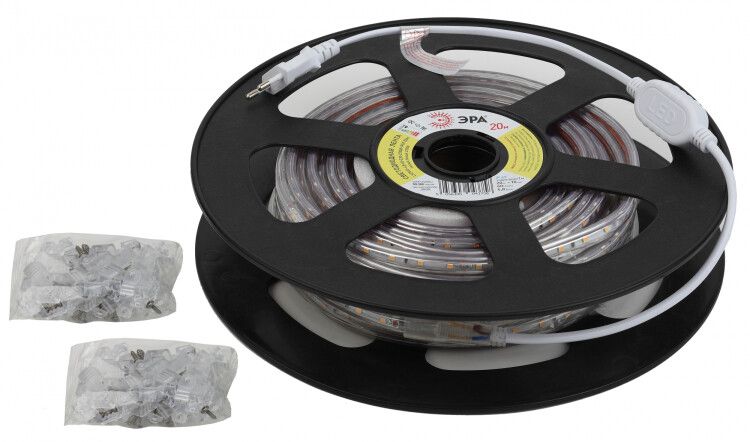 Лента светодиодная 4,8Вт/м 220В 2700К IP67 60LED/м LS2835-4,8-60-220-2700К-IP67-20m - Б0043094 ЭРА