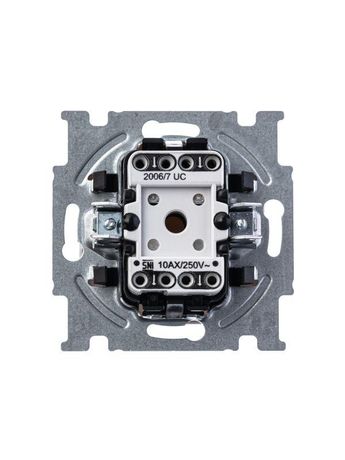 Переключатель перекрестный 1-кл. 1п СП Basic 10А IP20 с клавишей механизм альп. бел. ABB 2CKA001012A2145 1012-0-2145