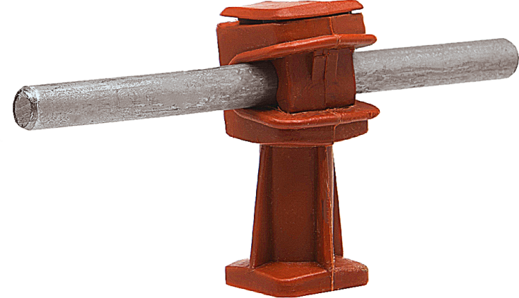 Держатель проводника круглого 6-8 мм коричневый, высота 36 мм, пластик|91003|Ezetek