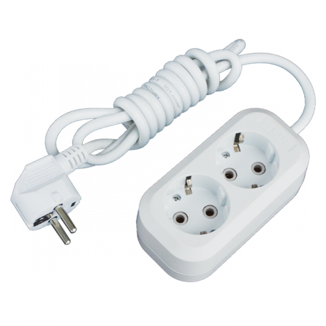 Удлинитель Эксперт 2 гнезда метра 16А/3,0кВт с заземлением ПВС 3х1 EKF - UBA16-310-2-02