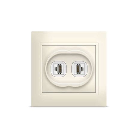 Розетка компьютерная 2-м Севиль сл. кость UNIVersal Б-С1086 Союз