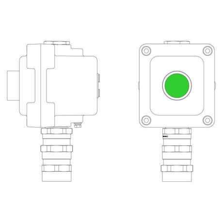 Пост управления взрывонепроницаемый из алюм. LCSD-01-B-MB-P1G(11)x1-PBMB-KA2MHK DKC LCSD21000009 ДКС