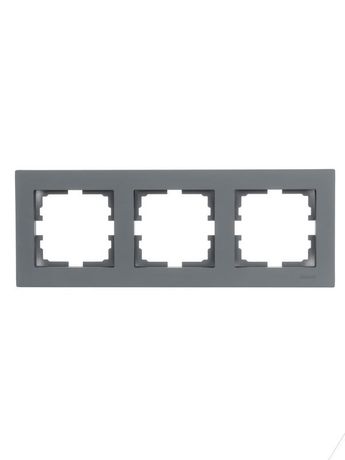 Рамка 3-местн. горизонт. VESNA графит LEZARD 742-3400-148