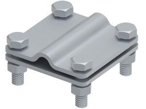 Соединитель крестовой 65х65 для параллельного, крестового и Т-образного соединения прутка диаметром 6-10 мм/полосы до 40 мм. Без разделительной пластины. Монтаж с помощью 4 винтов шестигранной головкой M8 x 25 шестигранных гаек M8. Материал - горячеоцинкованная сталь. МС-016-ГЦ Ostec 391016