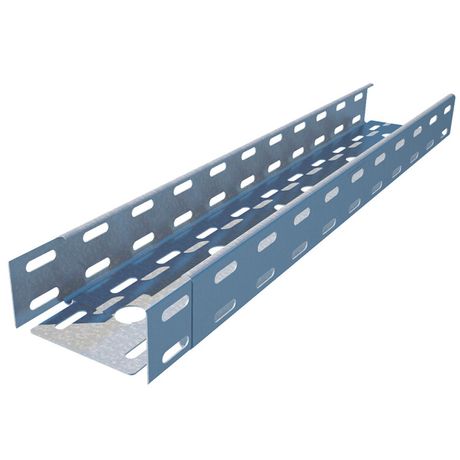 Лоток перфорированный 100х 80х3000х0,7мм "БЫСТРЫЙ МОНТАЖ" | LP80*100*0.7*3000 КМ-профиль LO3214