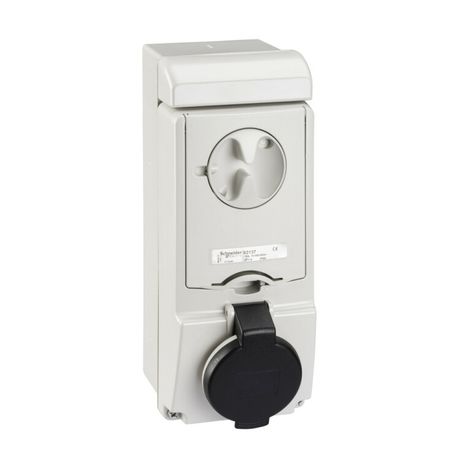 НАСТЕННАЯ РОЗЕТКА UNIKA С ДЕРЖ ПРЕДОХР 16A 3P-E 480-500 IP44 | 83137 Schneider Electric