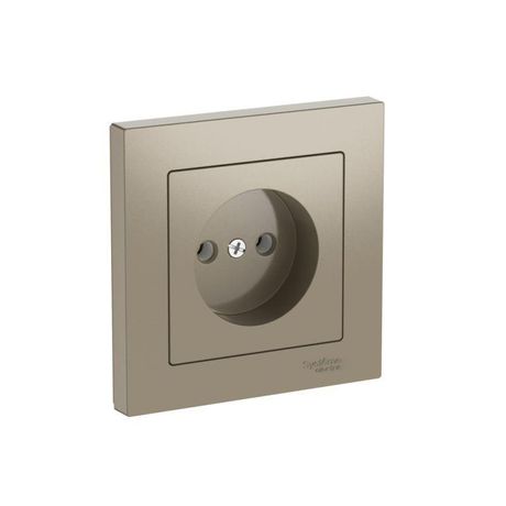 Розетка AtlasDesign 16А без заземл. быстрозажим. клем. в сборе шампань SE ATN000540S APC