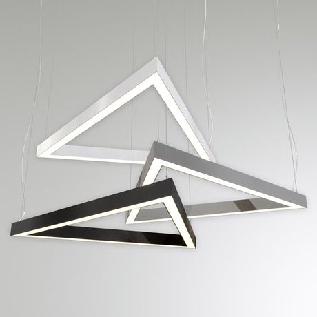 Светильник светодиодный RVE-PLS5070-TRIO-1055-P (Треугольник 1055х914х70мм сег. 1055мм 50x70мм 74Вт подвесной 4000K Анод) - RVE00000099 RVElektro