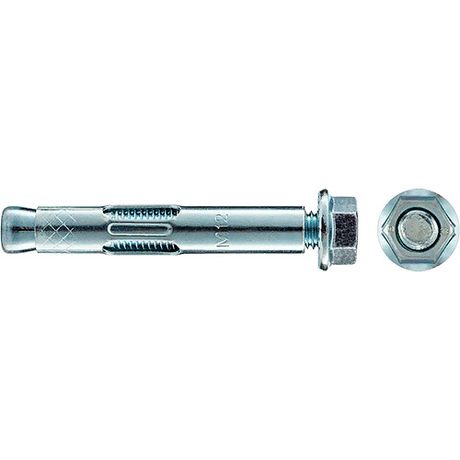 Анкерный болт с гайкой AW ZN 12x75 (15 шт) - пакет | 147618 Tecfi