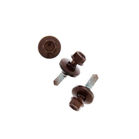 Саморез КР св. 5,5х25 RAL 8017 (шоколад. корич) (5 кг) - коробка | 140561 Tech-KREP