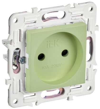 Розетка SKANDY 10А без заземл. защ. шторки SK-R01G мятный IEK SK-R13-10-K06