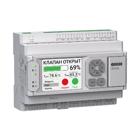 Программируемое реле ПР205-230.1211.22.0.0 с графическим дисплеем и Ethernet - 101397 ОВЕН