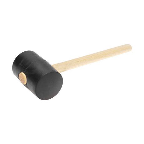 Киянка резиновая 1130 г, черная резина, деревянная рукоятка | KR-12-8146 Kranz